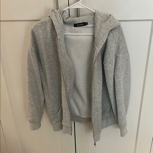 Gray Zip-Up Hoodie
